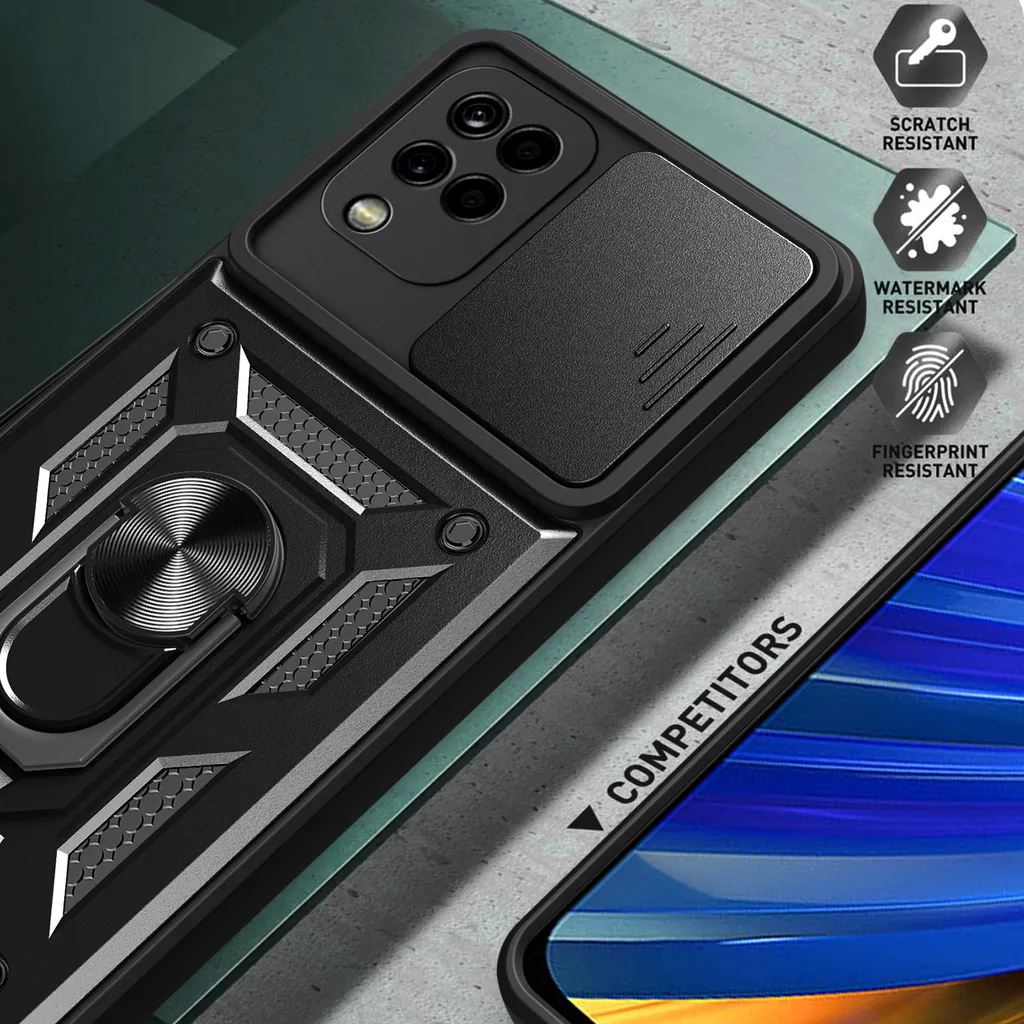Custodia Samsung Galaxy A06 4G Oro: Cover Silicone con Anello e Stand - 6