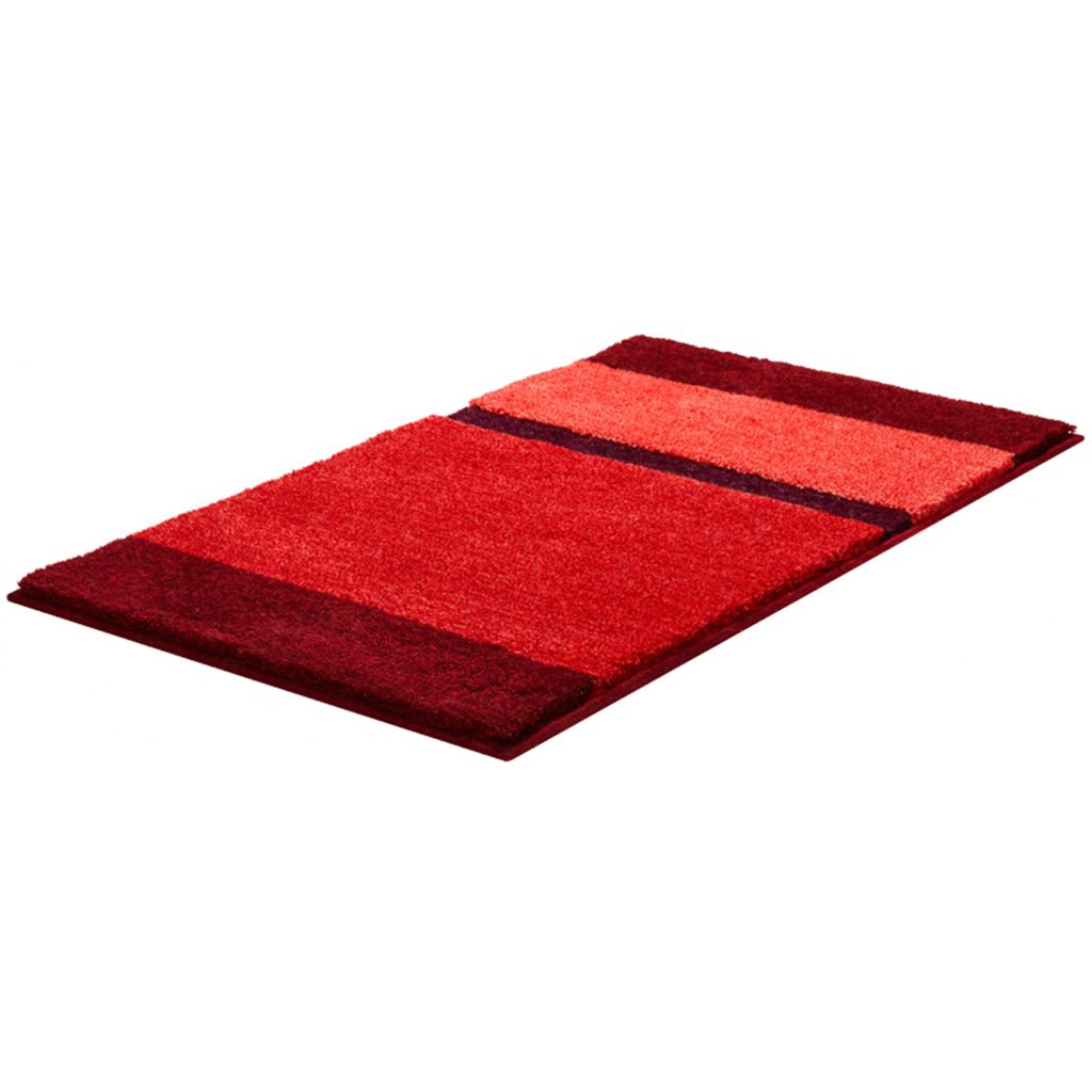 Grund Badteppich ROOM - 100% Polyacryl SUPERSOFT, Farbe:Rubin, Größe:70x120 cm