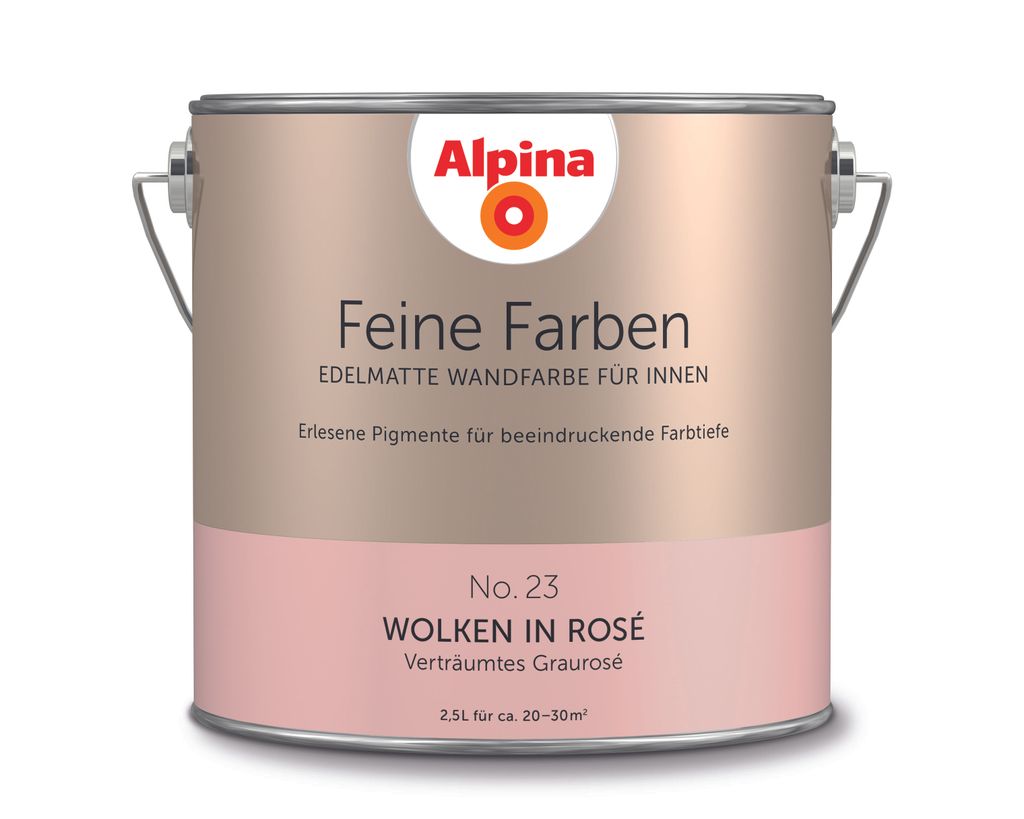 Alpina Feine Farben Wandfarbe No. 23 Wolken in Rosê - Produktbild 