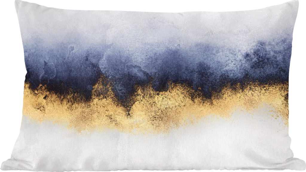 MuchoWow Zierkissen Sofakissen Wohnzimmer Dekokissen 50x30 cm Abstrakt - Gold - Luxus - Wohnzimmerdekoration - Polster mit Photo