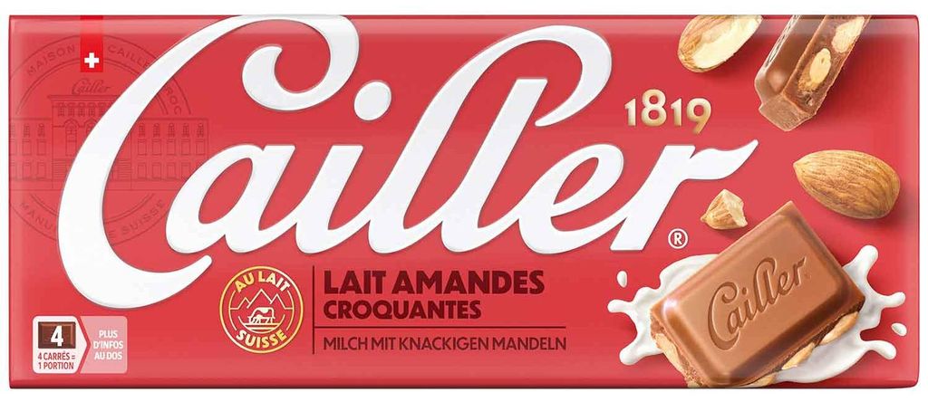 Cailler Lait Amandes Croquantes 100g Produktbild 