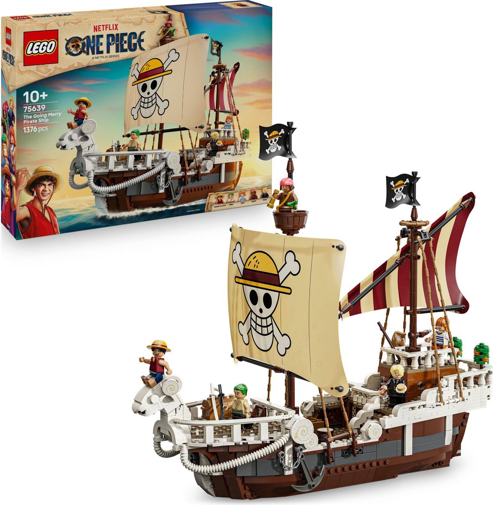 LEGO ONE PIECE - Das Piratenschiff Flying Lamb (Going Merry) - Spielset mit 5 Minifiguren - inkl. Ruffy, Zoro & Nami - Spielzeug zum Bauen - Gesche...
