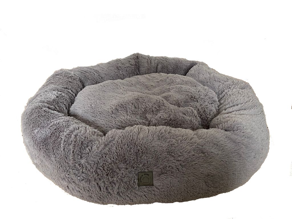 PioneerPet Ovales Kuschelbett Für Hunde – 71 X 53 X 20 Cm – Mit Abnehmbaren Kissen, Maschinenwaschbar – Weicher Mikroplüsch, Recycelte Füllung