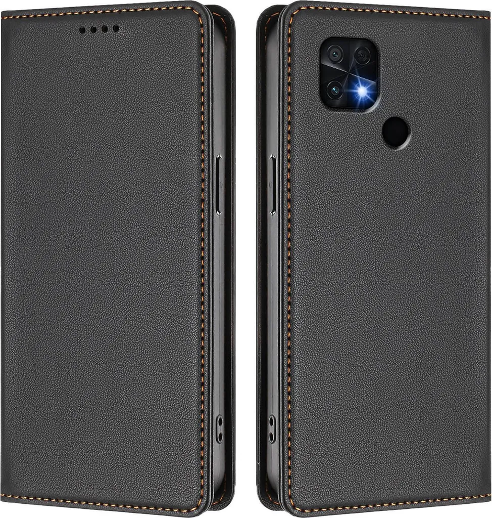 Custodia per Xiaomi Poco C40/Redmi 10C, Flip Cover in Finto cuoio antiurto magnetica con supporto Nero - 1