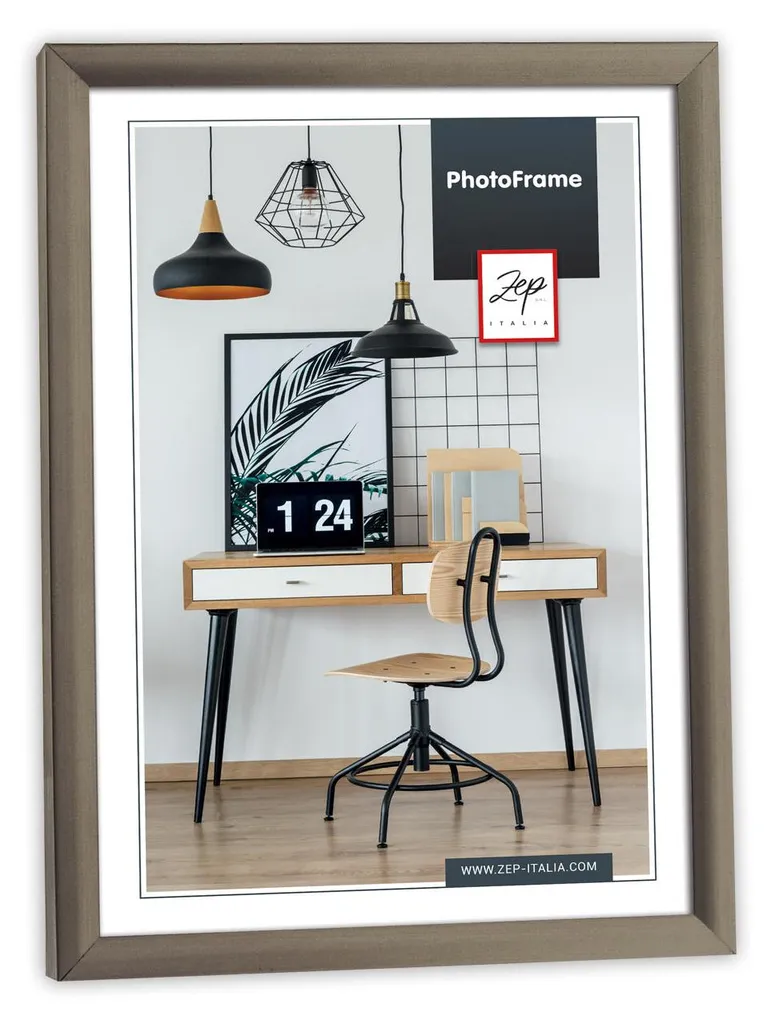 Cadre 50x50 noir ZEP New Easy finition mate avec vitre de protection