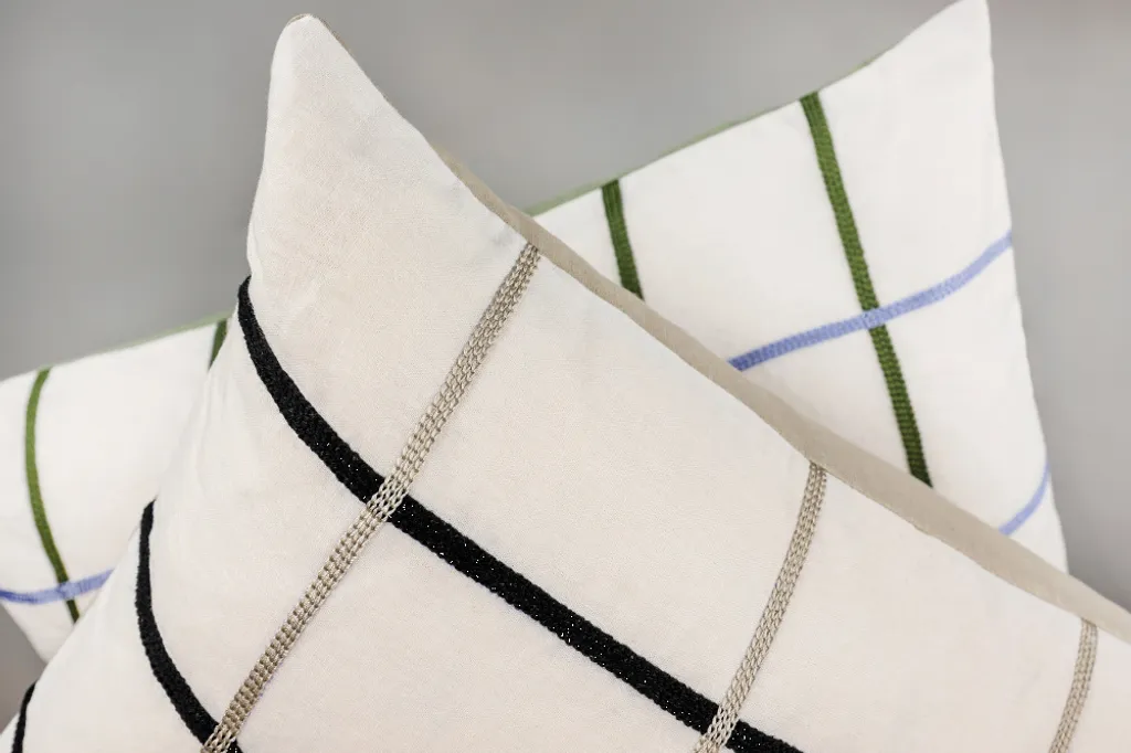 Housse de coussin beige 45x45 Perform textile robuste de haute qualité