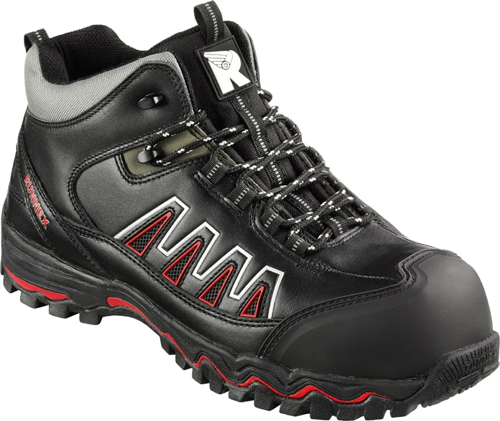 Chaussures de sécurité montantes S3 LightStar noir et rouge T44
