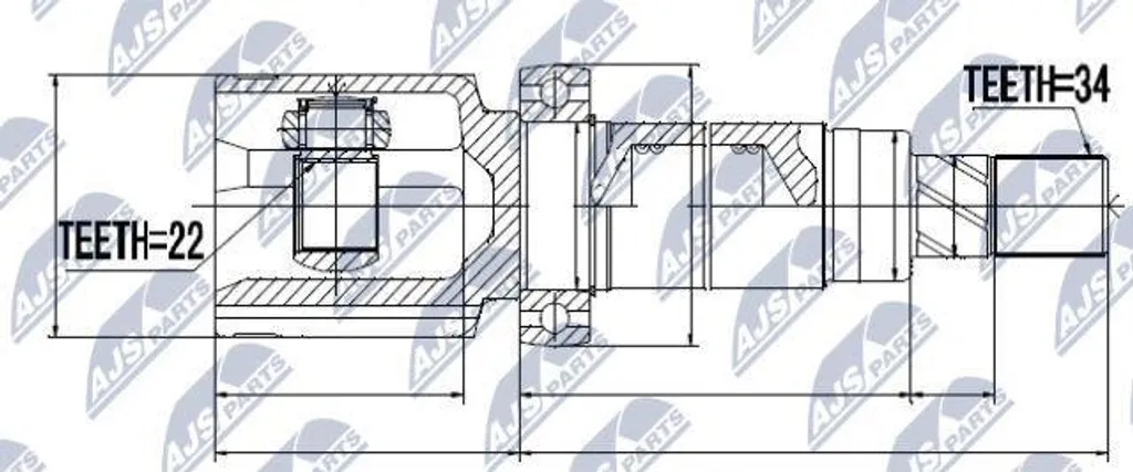 NTY NPW-FR-052 Kit de joints arbre de transmission OE 1742274 Focus