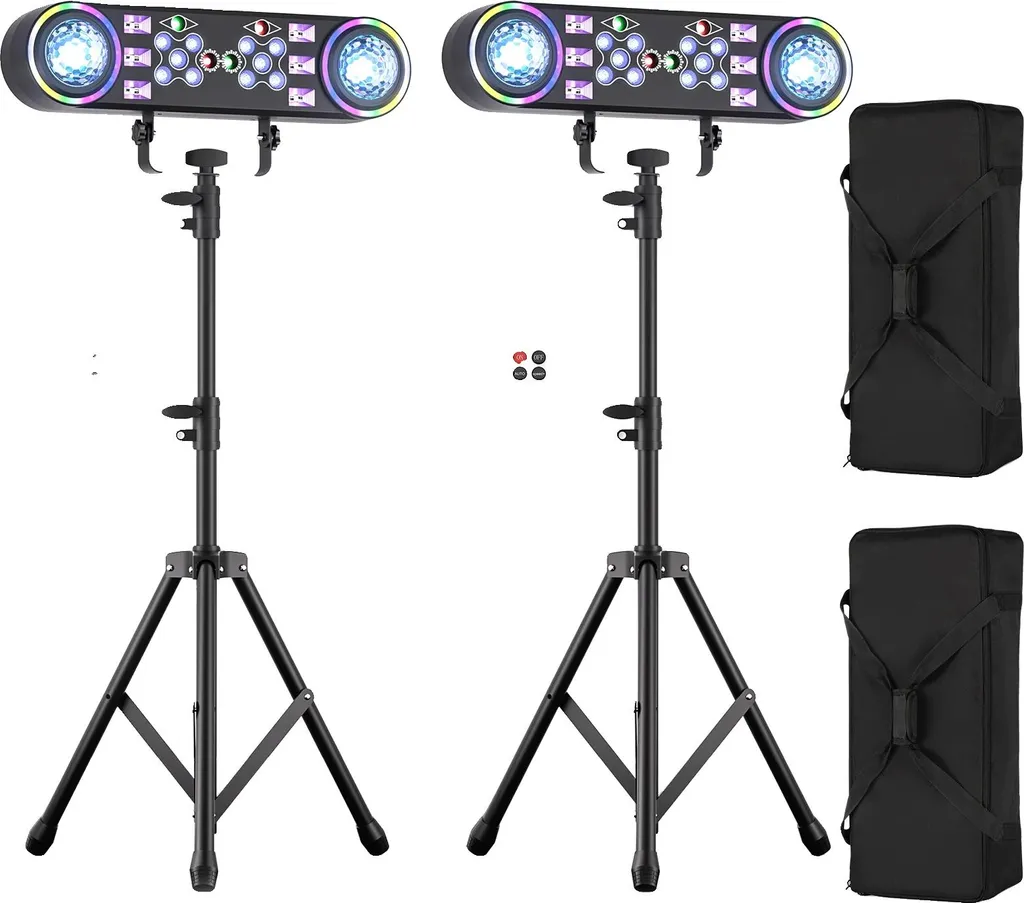 Lampe à effets LED multi-effets avec support réglable noir Prise EU