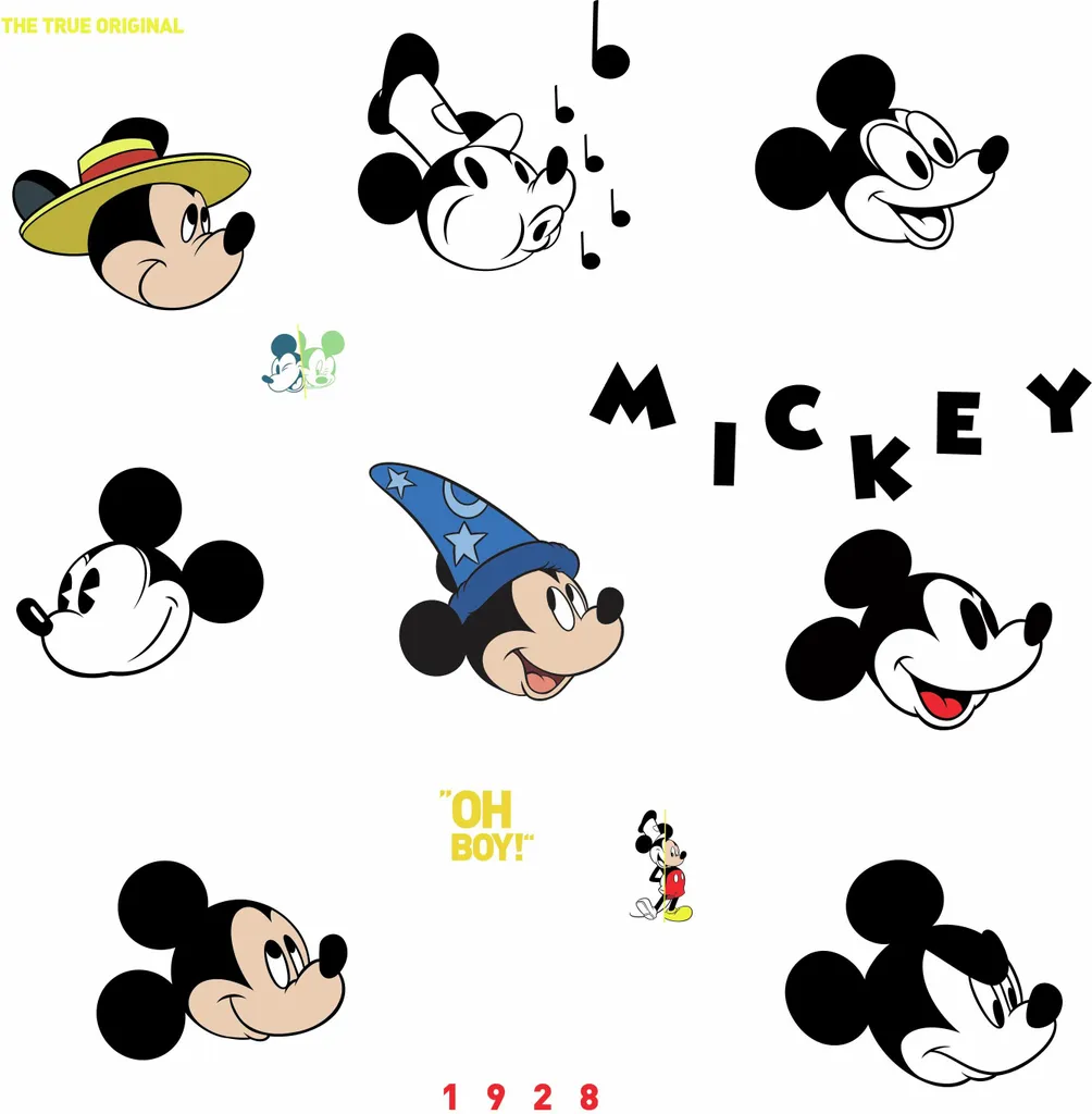 Décoration murale Mickey Mouse Classic adhésive haute définition 90