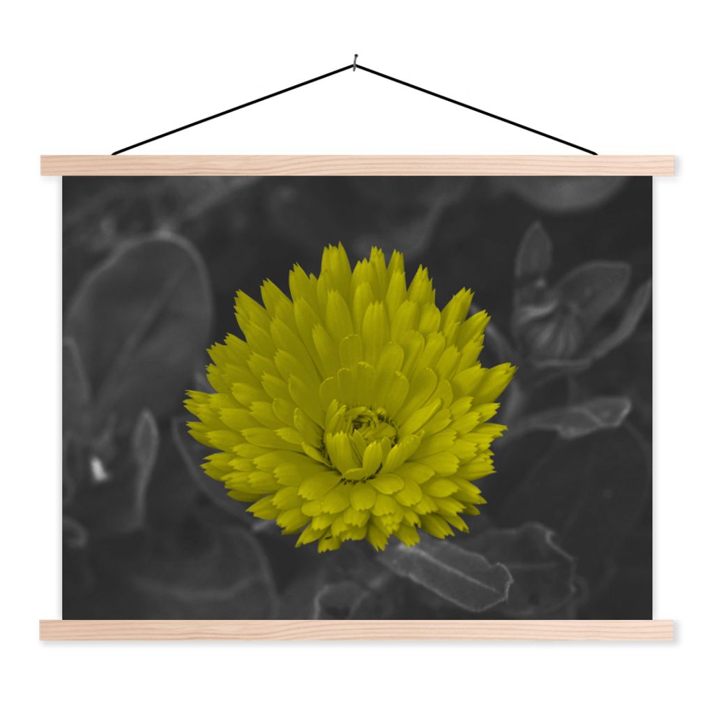 MuchoWow Textilposter Blumen - Aquarell - Löwenzahn 40x30 cm mit holzfarbenen Rahmen - Bilder