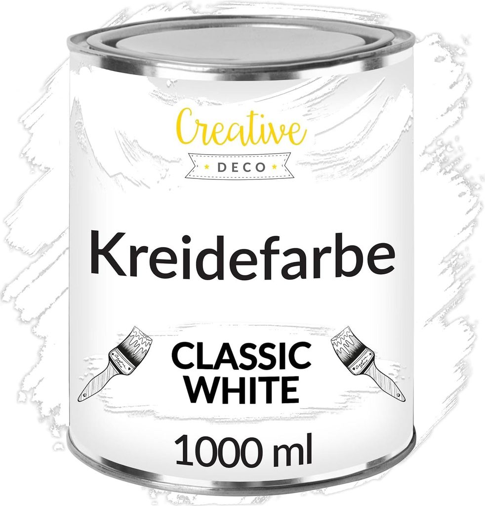 Creative Deco Kriedová farba Biela | 1000 ml | Matný a Obrázok produktu 