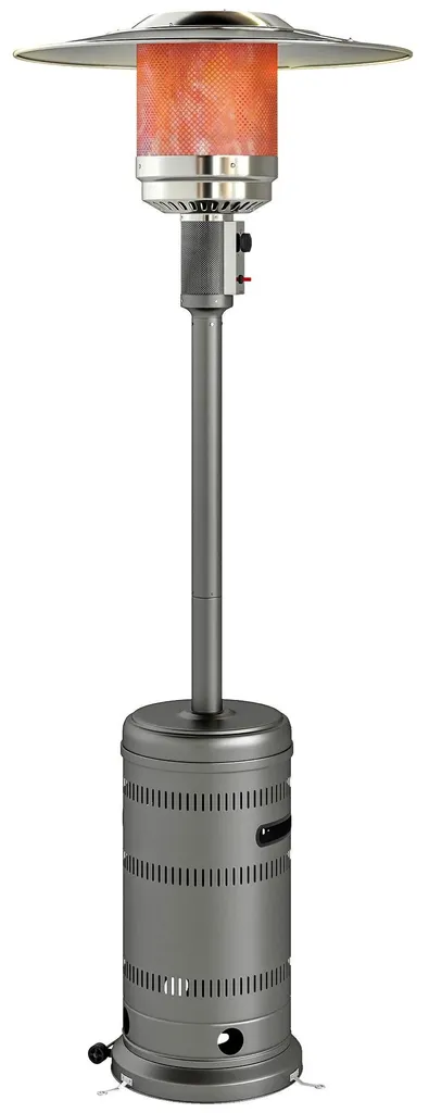 Chauffage de terrasse gaz butane pour soirées d'hiver 13000W gris 222cm