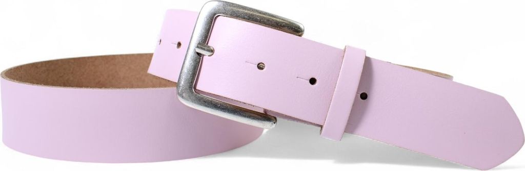 FRONHOFER Ledergürtel mit schlichter silberner 4 cm Gürtelschnalle, echt Leder