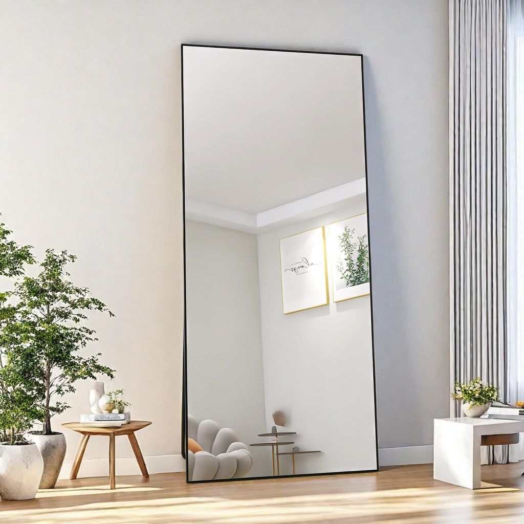 Ganzkörperspiegel 180x80 cm,Rechteckiger Wand/Standspiegel Produktbild 