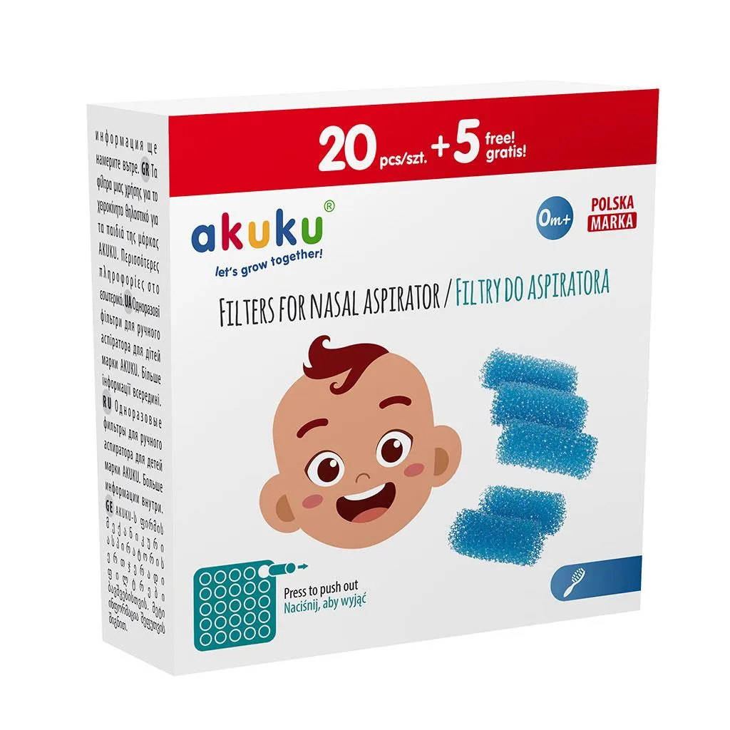 Filtres Protecteurs en Mousse pour Extracteur de Mucus Bébé - 25 Pcs