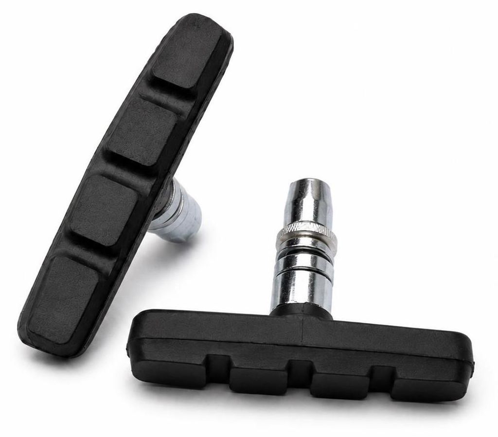 18 Stück Fahrrad Bremsen Set für Shimano | 9 Paar Bremsschuhe schwarz für das Fahrrad | V-Bremse 70mm V-Brake symmetrisch | Bremsbeläge | Brems...