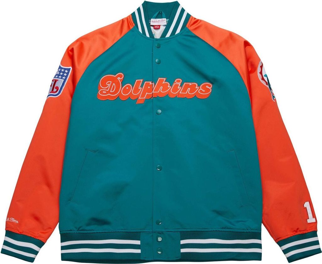 Mitchell & Ness NFL Lightweight Satin Jacket Miami Dolphins L