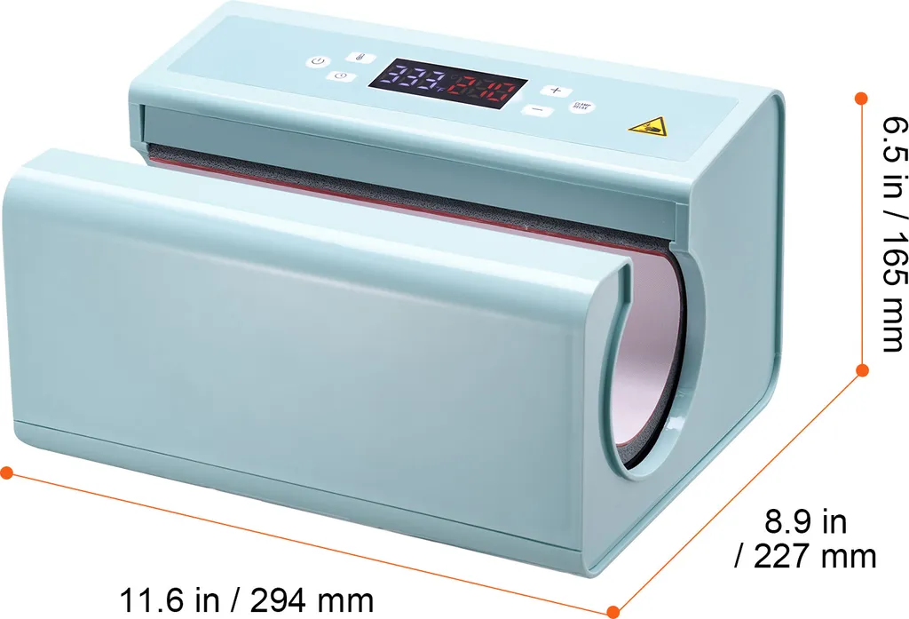 SucceBuy Macchina per la stampa a caldo di tumbler automatici, per tazze a sublimazione da 11-30 oz, riscaldamento rapido e uniforme, pressa per tazze con nastro adesivo e guanto, impostazione di temperatura e tempo - 8