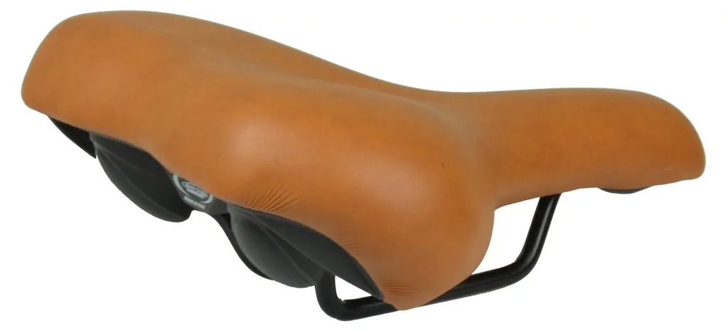 Selle de vélo vintage Monte Grappa Nevea confortable marron miel 260mm