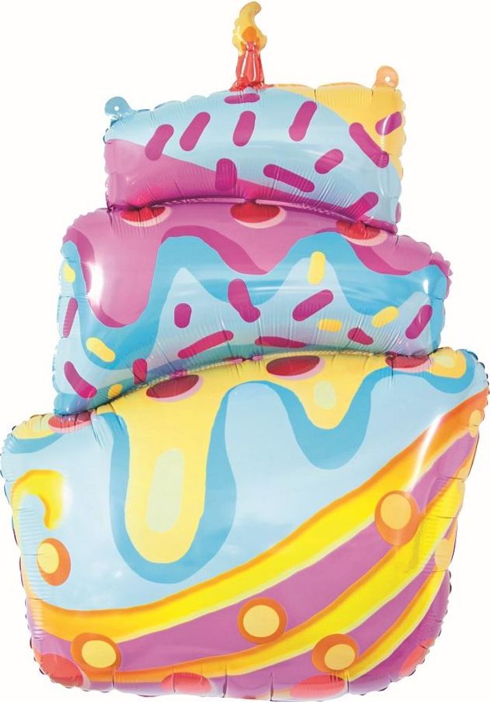 CAKE Folienballon rosa, mix 77 cm