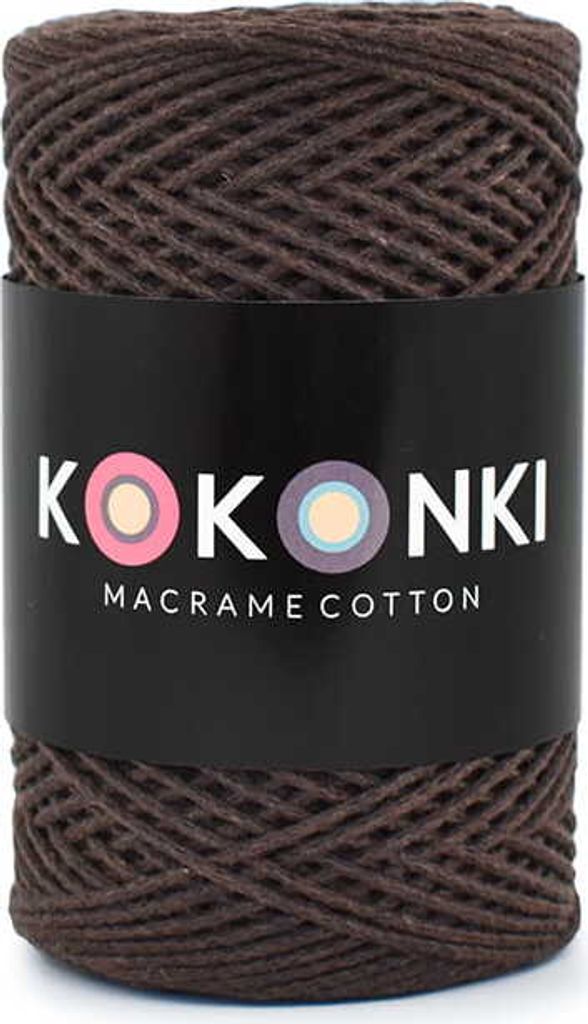 Makramee Garn Baumwolle By Kokonki 2mm 200m Rolle Brauntöne Produktbild 