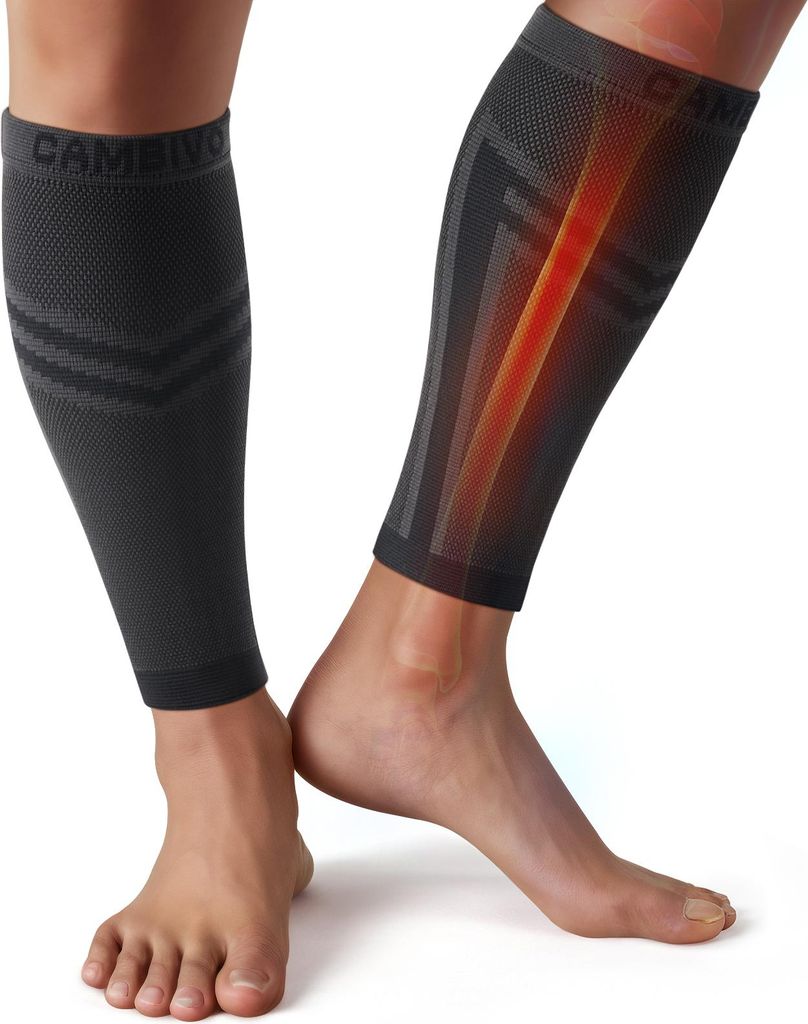 CAMBIVO Wadenbandage x2, Kompressionsstrümpfe Herren Damen, Waden Kompression, Kompressionssocken ohne fuß für Sport, Laufen, Schwellung, Muskel...