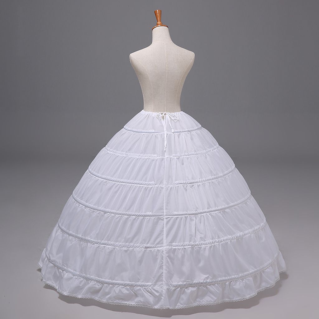 Petticoat Unterrock Kleid Unterkleid 6 Hoop Reifrock Ringe für Brautkleid 