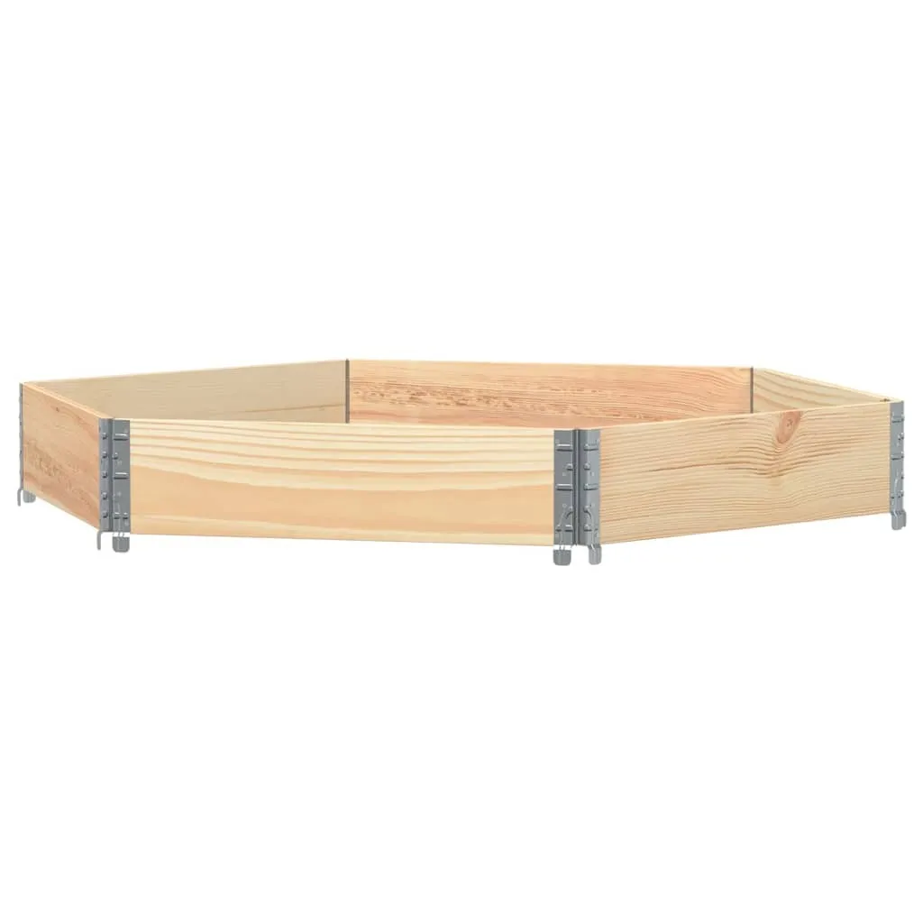 Cadre de palette hexagonal 160x160 cm bois de pin pour logistique
