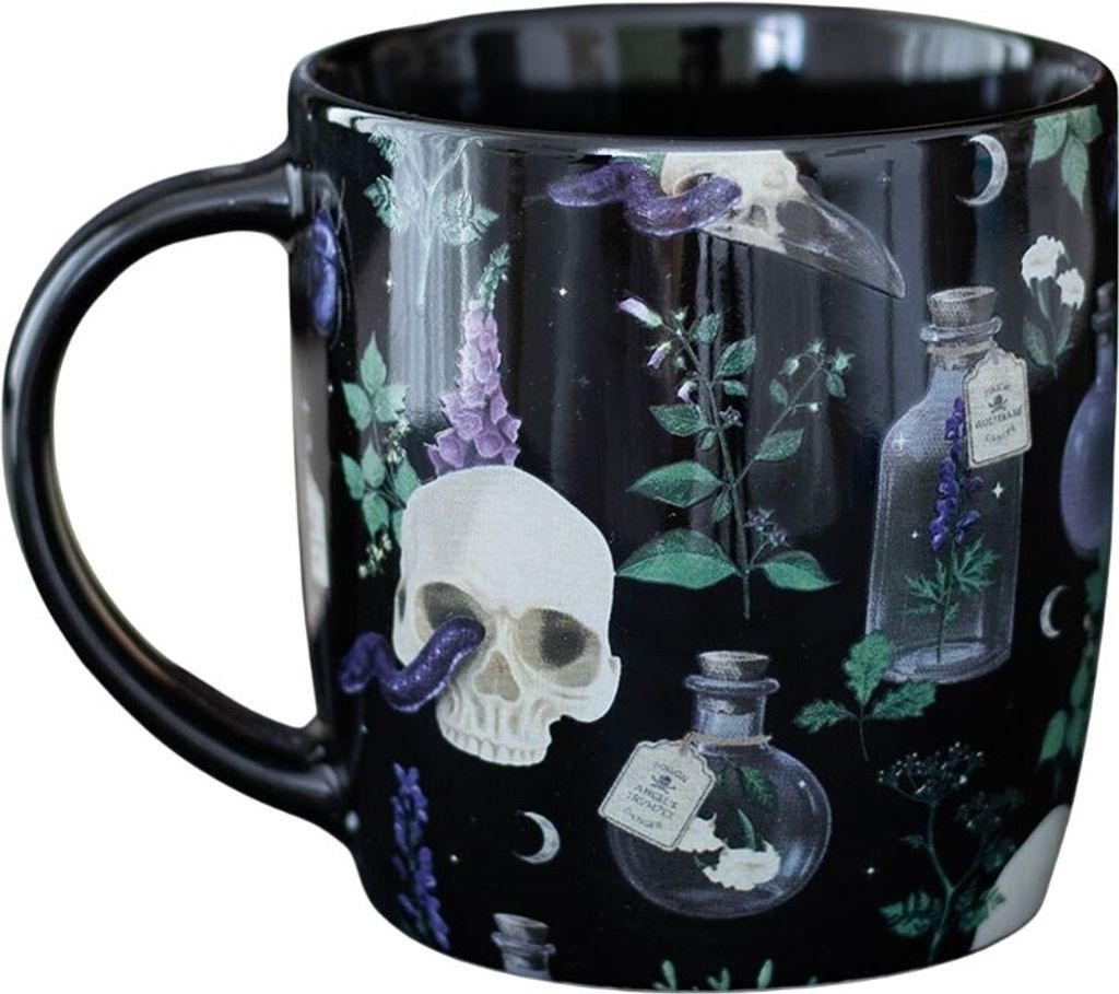 Something Different - Kaffeebecher, Gift und Reben, 350ml SD9940 (Einheitsgröße) (Schwarz)