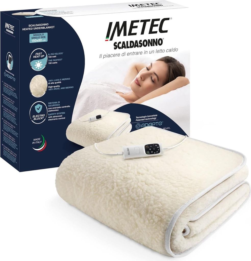 Scaldasonno Imetec Singolo 16632 Lana Bianco 150 W Immagine del prodotto 