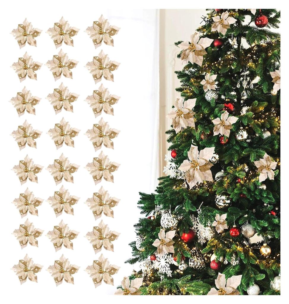Realistischer künstlicher Weihnachtsbaum und Dekoration - Weihnachtskranz und Girlande für saisonale Feiern, Hochzeiten und Kamin-Dekoration