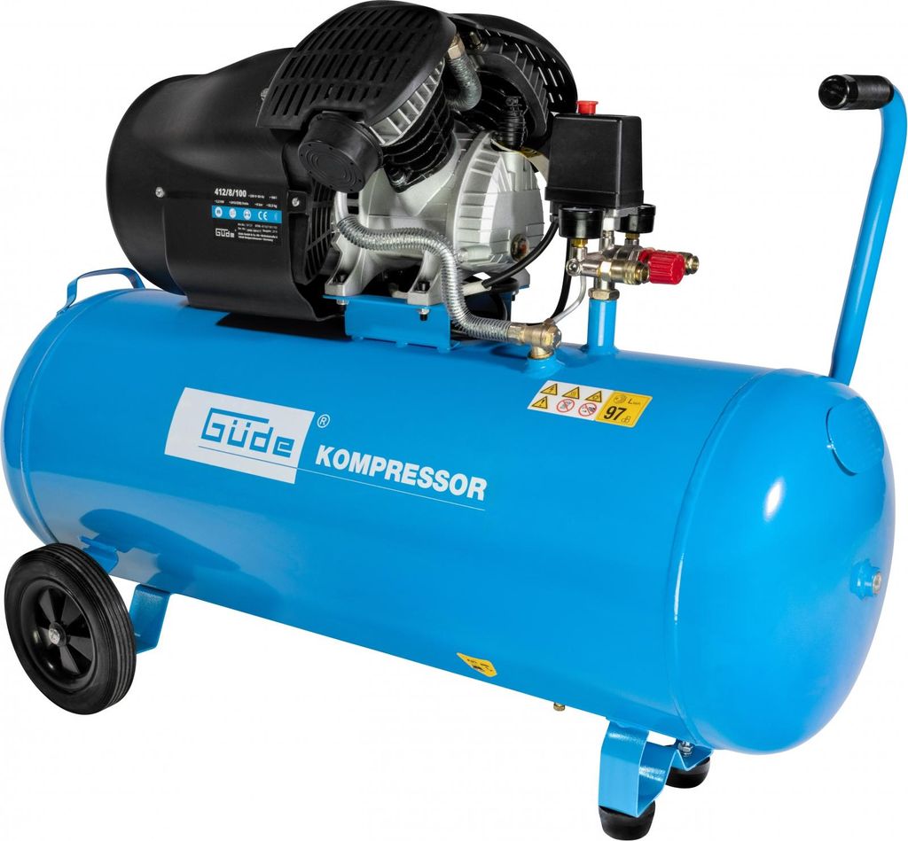 GÜDE Kompressor Druckluftkompressor Luftkompressor 412/8/100 230V 2 Zylinder