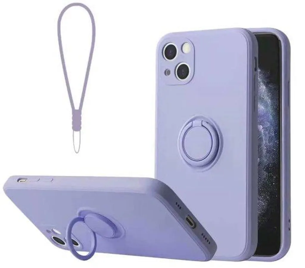 Coque iPhone 13 antichoc violette : fini les chutes avec son bracelet