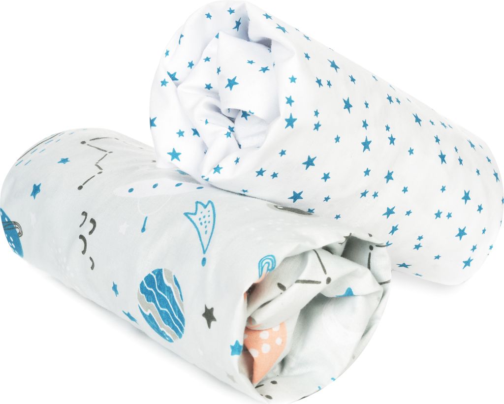 FlyIdeas Next 2 Me Spannbettlaken Beistellbett 83x50 cm, 2 STK. - 2 Spannleintuch Matratzenschoner