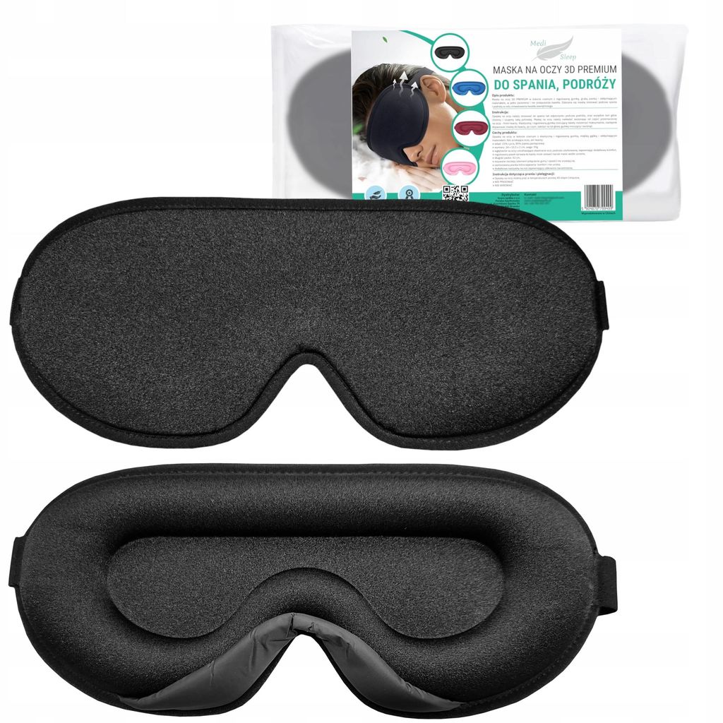 Opaska Na Oczy Do Spania 3D Maska Zaciemniająca Regulowana Zdjęcie produktu 