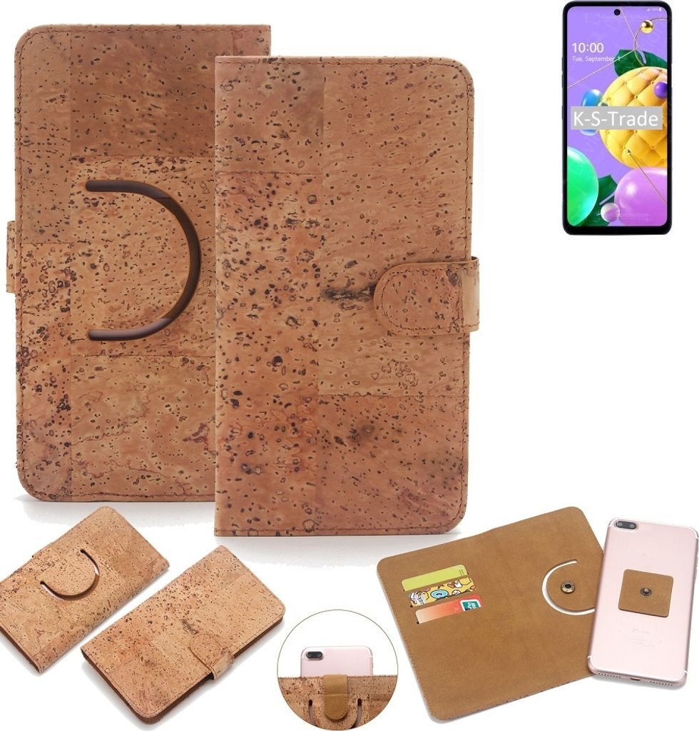 K-S-Trade Handy Hülle Schutz Hülle kompatibel mit LG Electronics K52 Handyhülle Schutzhülle Korkhülle Kork-Hülle 1x