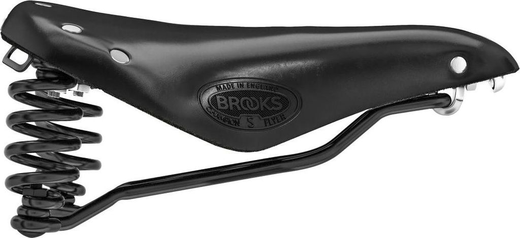 Brooks Flyer Short, Fahrradsattel, Stadt, Frauen, Schwarz, Einfarbig, Leder