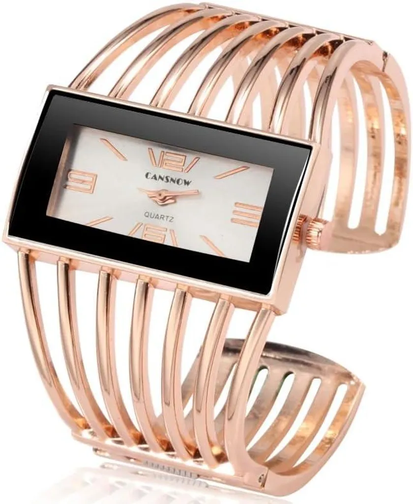 Orologio Donna Oro Rosa Quadrante Rettangolare - Regalo Elegante e Sicuro