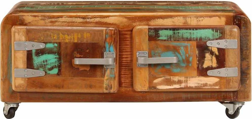 vidaXL Couchtisch 85x55x40 cm Altholz Massiv