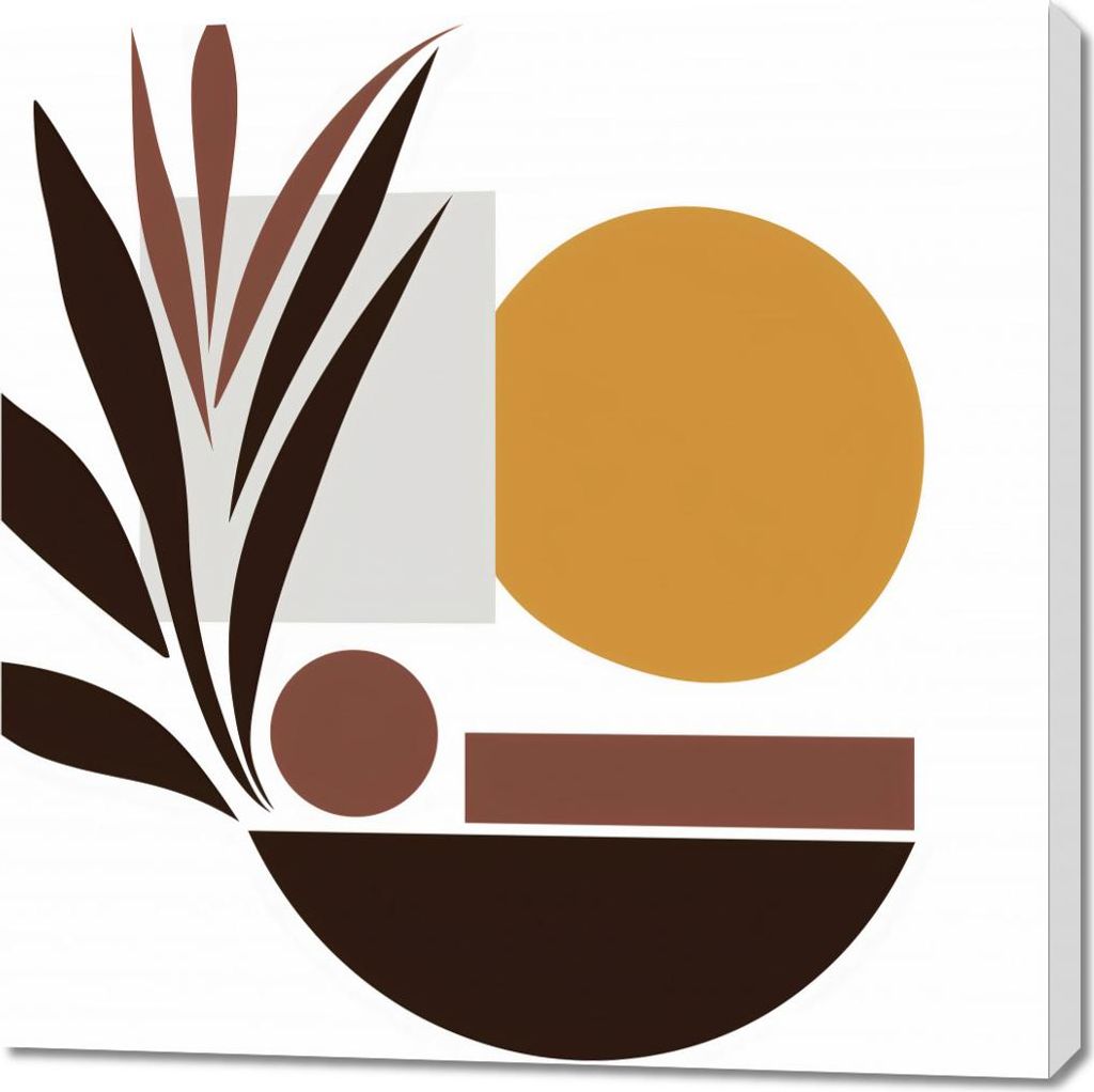 Bild 90x90cm Pflanzenstilisierung
