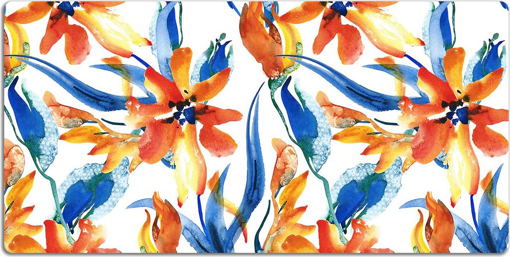 Schreibtischmatte Tischunterlage 100x50 cm Mauspad - Sonnige Blumen