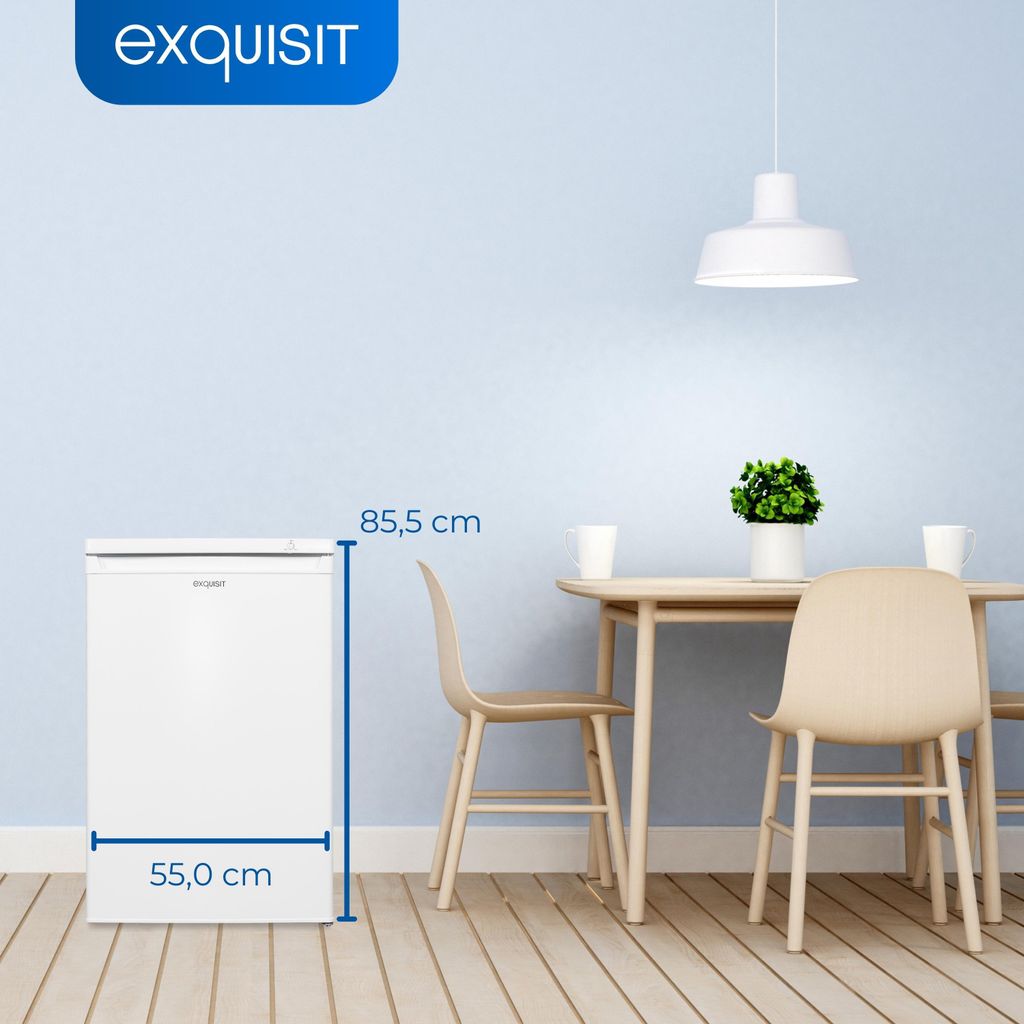 Exquisit Gefrierschrank GS80-040E weiss | Standgerät | 91 l Produktbild 4
