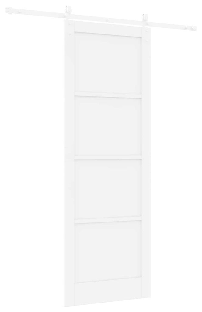 Schiebetür ORKDAL Weiß 83 x 232 cm Massives Kiefernholz