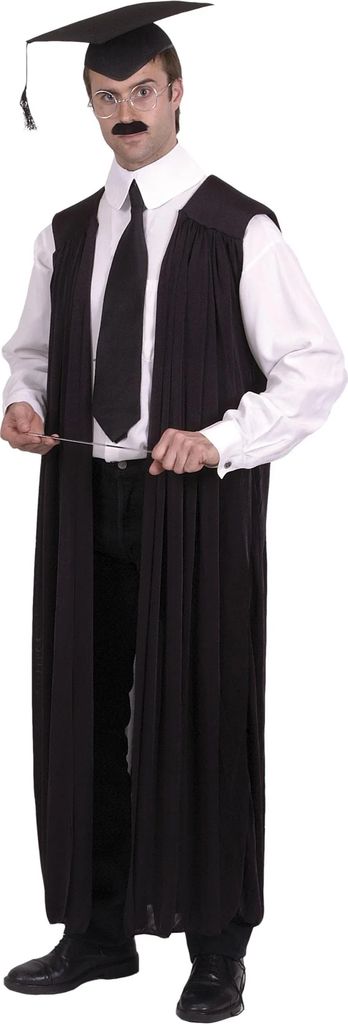 Smiffys - "Teachers Gown" Kostüm - Herren/Damen Uni SM3124 (Einheitsgröße) (Schwarz)