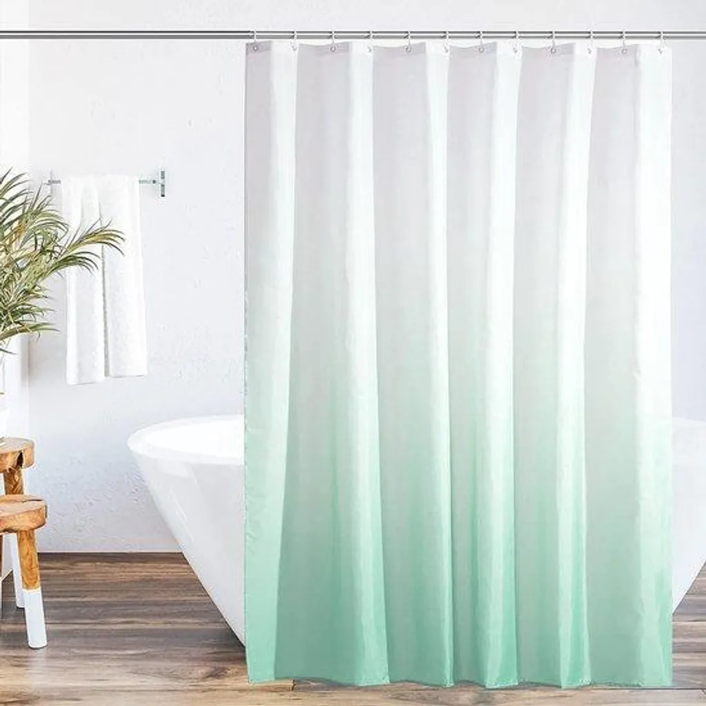 Rideau de douche lesté 120x180 cm : fini les moisissures en tissu vert