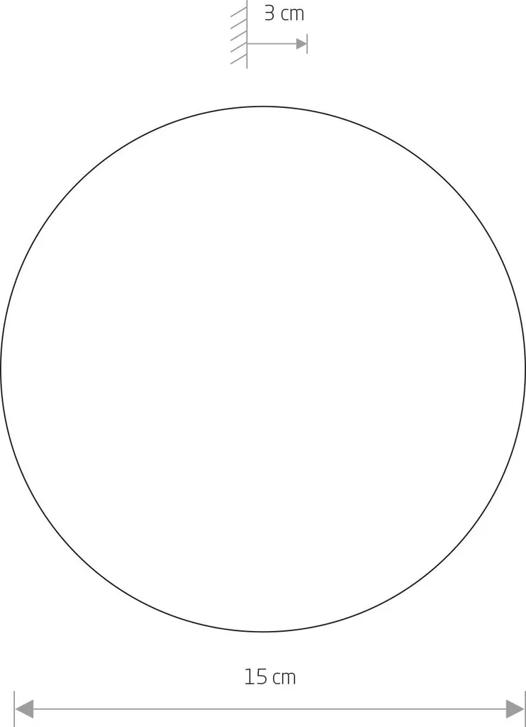 Applique murale LED compacte 15cm pour petits espaces - RING blanc 7W - 9