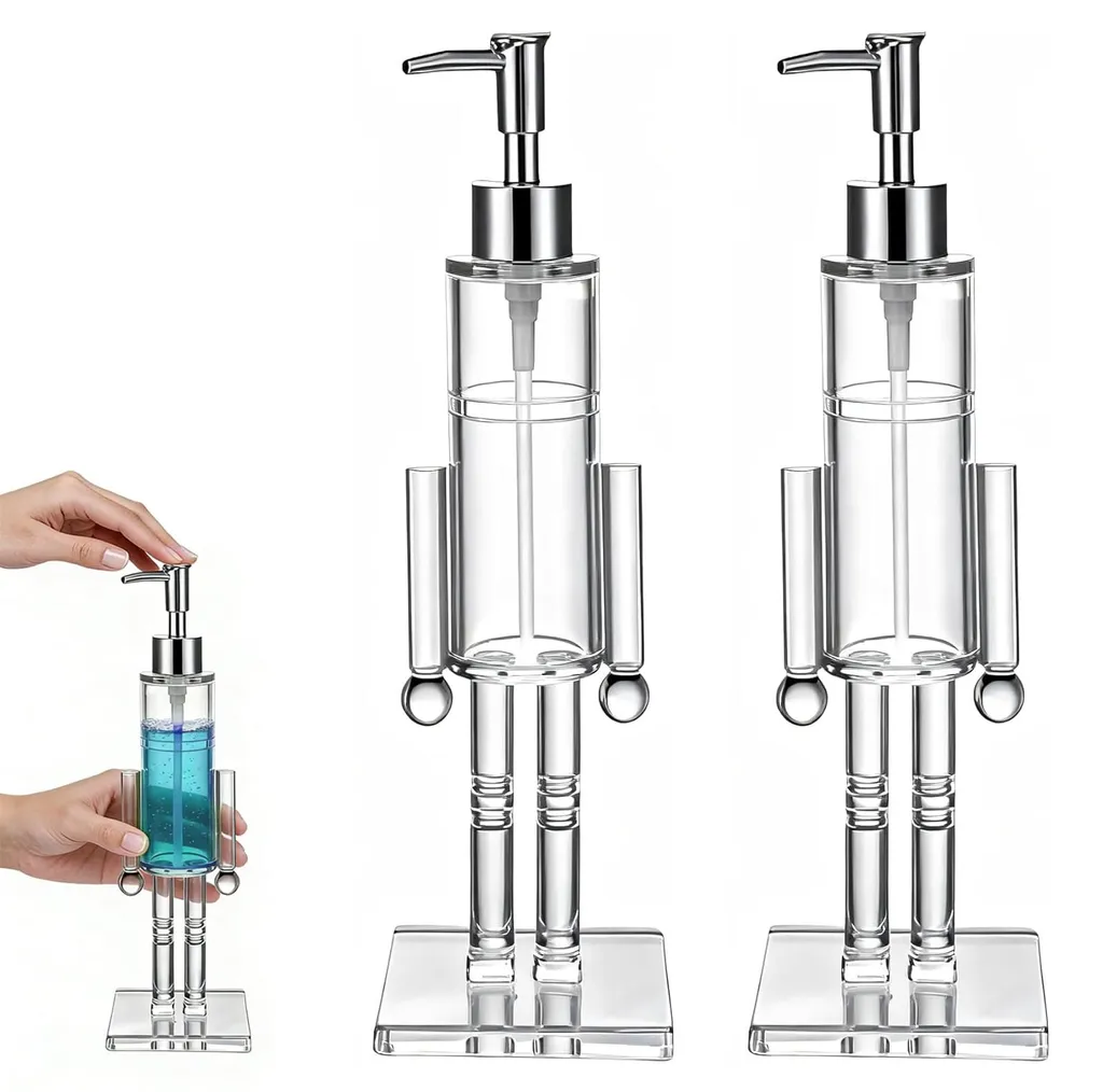 Distributeur de savon Casse-noisettes transparent 100 ml rechargeable