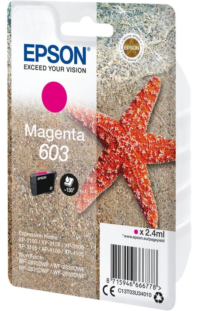 Epson 603 - 2,4 ml - Magenta - Originale - Blister - Immagine del prodotto 