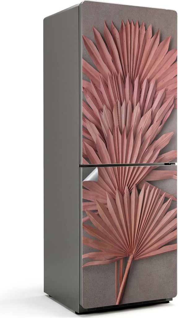 Eine zarte Blume in voller Blüte – Kühlschrank Aufkleber – Klebefolie Kühlschrank – Kühlschrank Nachbildung – Kühlschrankfolie selbstk...